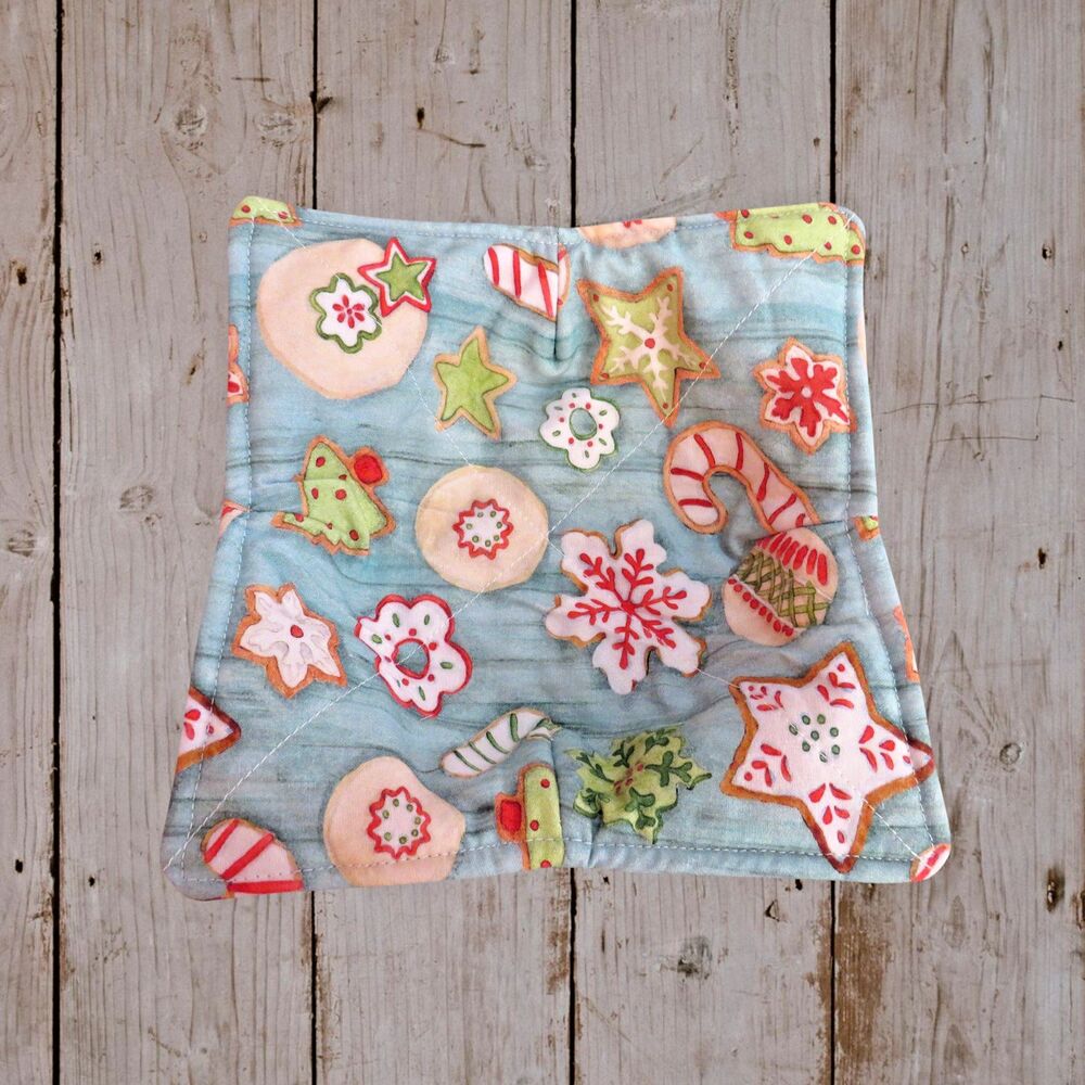 Microwave Bowl Cozy, Christmas Cookies Soup Bowl Holder, Gift Under Ten